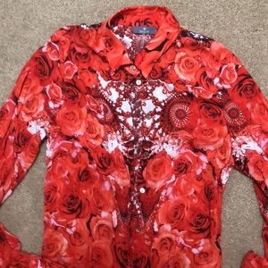 COPY - Basler button down viscose top- size 10 - simply put - stunning